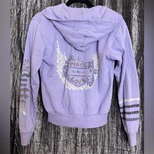 Butter lavender purple zip up